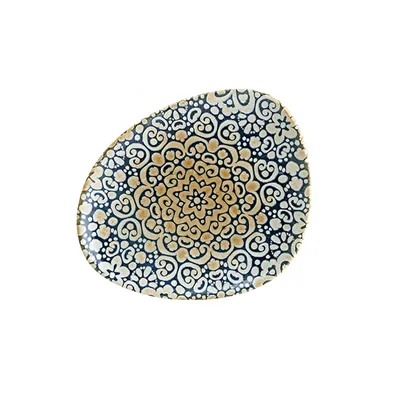 Тарелка «Альхамбра» асимметричная фарфор ,L=24см белый,синий