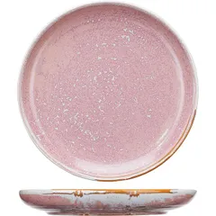 Plate “Peony” with rim  porcelain  D=205, H=25mm  pink.