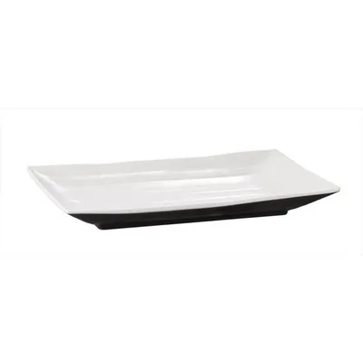 Блюдо для суши пластик ,H=30,L=245,B=150мм белый,черный, изображение 2