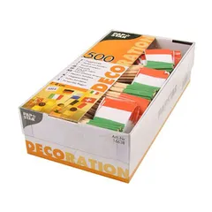 Шпажки для канапе «Итальянский флаг»[500шт] дерево ,L=75мм разноцветн., изображение 3