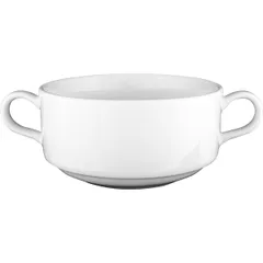 Broth cup “White” Praktik  porcelain  320 ml , H=53, L=110/162mm  white