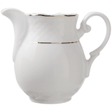 Milk jug “Aphrodite”  porcelain  150ml  D=52, H=90, L=110mm  white, gold