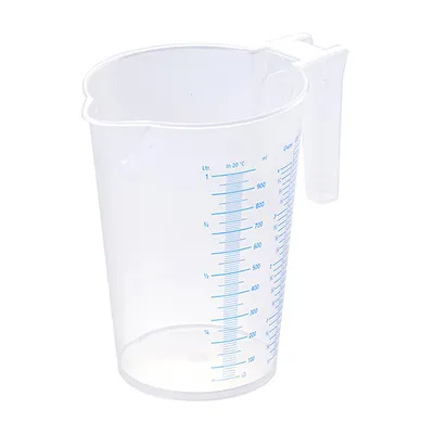Стакан мерный с ручкой пластик 1л прозр.