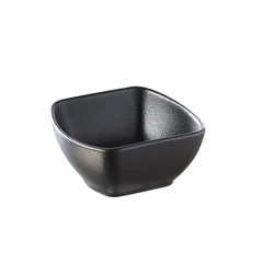 Square salad bowl  ceramics , H=37, L=80, B=80mm  black