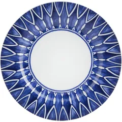 Plate porcelain D=21cm white,blue