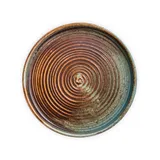 Тарелка с вертикальным бортом «Эскура»  фарфор  D=17,5,H=2,5мм  коричнево-зелёный  F2D