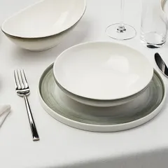 Салатник «Айсио» фарфор 0,6л ,H=81,L=242,B=146мм белый,серый, изображение 2