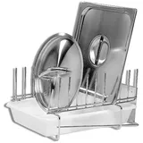 Подставка-сушилка для крышек с контейн. сталь нерж.,пластик ,H=22,5,L=44,B=30,5см стальной