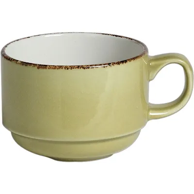 Чашка чайная «Террамеса Олива» фарфор 200мл D=8,H=6см олив., Цвет: Оливковый