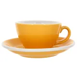 Кофейная пара «Эгг» фарфор 150мл D=90/145,H=50,L=110мм желт.