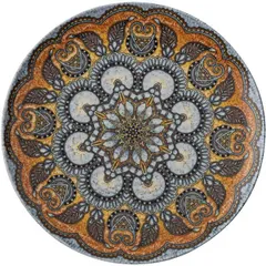 Plate “Mandala”  porcelain  D=27.5cm  multi-colored.