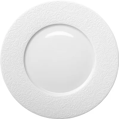 Тарелка «Коллекшн Эль Кутюр» мелкая с широким бортом фарфор D=28см белый, Диаметр (мм): 280