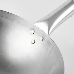 Сковорода-вок сталь нерж.,дерево D=30см, изображение 2