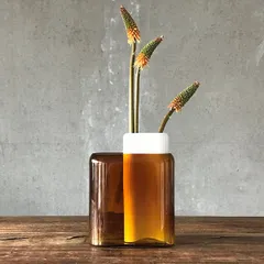 Ваза для цветов «Лэйерс» хр.стекло ,H=27,6см желт., изображение 3