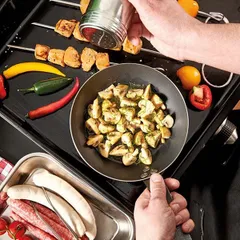 Сковорода голуб.сталь D=22,H=5,L=42см серый, изображение 2