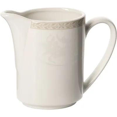 Молочник «Антуанетт» фарфор 285мл D=60,H=112,L=140/45мм белый,олив.