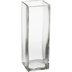 Flower vase glass ,H=30,L=10,B=10cm clear.