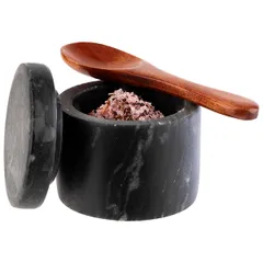 Масленка с крышкой набор[2шт] мрамор 40мл D=6,H=5см черный, изображение 3