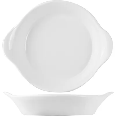 Сковорода порционная «Кунстверк» фарфор 350мл D=175,H=25,L=207мм белый, изображение 2
