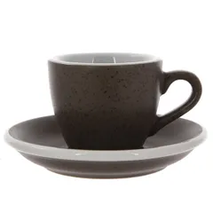 Кофейная пара «Эгг» фарфор 80мл D=65/115,H=55,L=85мм граф.