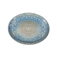 Блюдо сервировочное «Ривус» овальное фарфор ,L=36,B=28см голуб.,бежев.