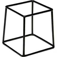 Подставка фуршетная для блюда прорезиненная металл ,H=18,L=18,B=18см черный