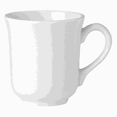 Mug “Simplicity” porcelain 285ml D=85,H=100,L=115mm white