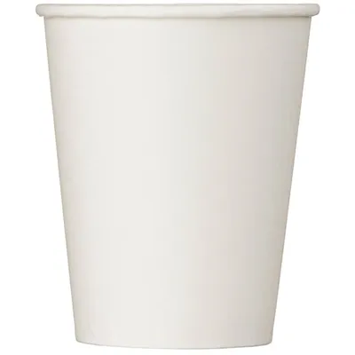 Стакан для горячих напитков одноразовый однослойный[50шт] бумага 250мл D=8,H=9см белый, изображение 2