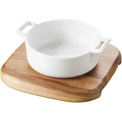 Форма для запекания фарфор 290мл D=120,H=50,L=145мм белый, изображение 4