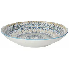 Deep round dish “Casablanca”  porcelain  D=32, H=6cm  blue, white