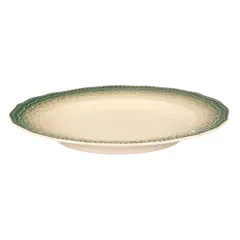 Тарелка «Эйфория» фарфор D=23см бежев.,зелен., Цвет: Бежевый, Диаметр (мм): 230, изображение 2