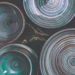 Тарелка «Скандинавия» мелкая керамика D=22,H=2см голуб., изображение 3