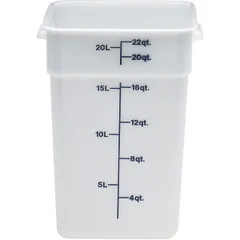 Container for products graduated  polyethylene  20.8 l , H=40, L=31, B=25.6 cm  white