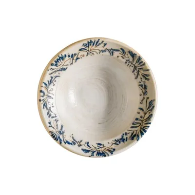 Салатник «Грэндма» фарфор 160мл D=160,H=42мм бежев.,синий