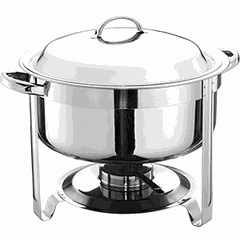 Мармит круглый с горелкой сталь нерж. 7,5л D=34,H=34см