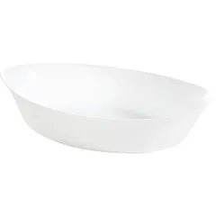 Dish “Smart Cousin” oval glass ,L=38,B=23cm white