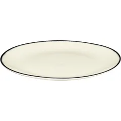 Тарелка «Де» №1 фарфор D=24см кремов.,черный, изображение 2