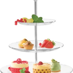 Этажерка «Фул мун» 3 яруса 15х21х28см алюмин.,стекло ,H=33см прозр.,металлич., изображение 2