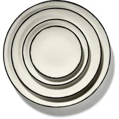 Тарелка «Де» №3 фарфор D=240,H=15мм кремов.,черный, изображение 2