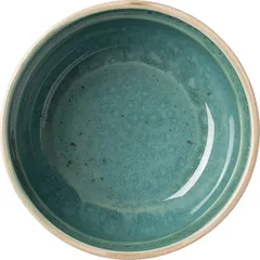 Тарелка глубокая «Эрбосо Реативо» фарфор 0,6л D=155,H=60мм бирюз.,бежев., изображение 2