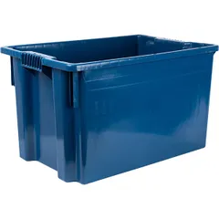 Solid food box  polyethylene  63 l , H=35, L=60, B=40cm  blue