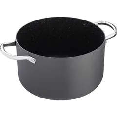 Кастрюля «Уитфорд» без крышки алюм.литой,сталь нерж. 8л D=26,H=16см граф.,черный