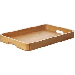 Rectangular serving tray “Prootel”  bamboo , H=45, L=450, B=300mm  beige.