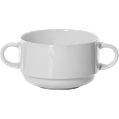 Чашка бульонная «Карат» фарфор 270мл D=9,H=6,L=14см белый