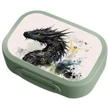 Контейнер для продуктов «Дракон» ланч-бокс полипроп. 0,98л ,H=55,L=180,B=130мм зелен.,разноцветн.