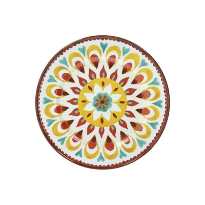 Тарелка «Акапулько Сафи» мелкая фарфор D=27см белый,разноцветн.