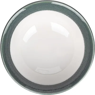 Салатник «Революшн Эдж Джейд» фарфор 430мл D=165,H=50мм белый,зелен., изображение 2