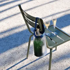 Емкость для охлаждения бутылок «Вайн Кулерс» с ручкой пластик,полиэстер D=13,5,H=23см прозр.,черный, изображение 2