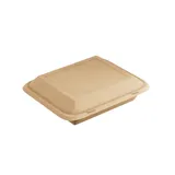 Контейнер бумажный OneGo с крышкой картон 1л ,H=6,L=20,B=16см св.корич.