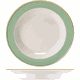 Тарелка глубокая «Рио Грин» фарфор D=21,5см белый,зелен.